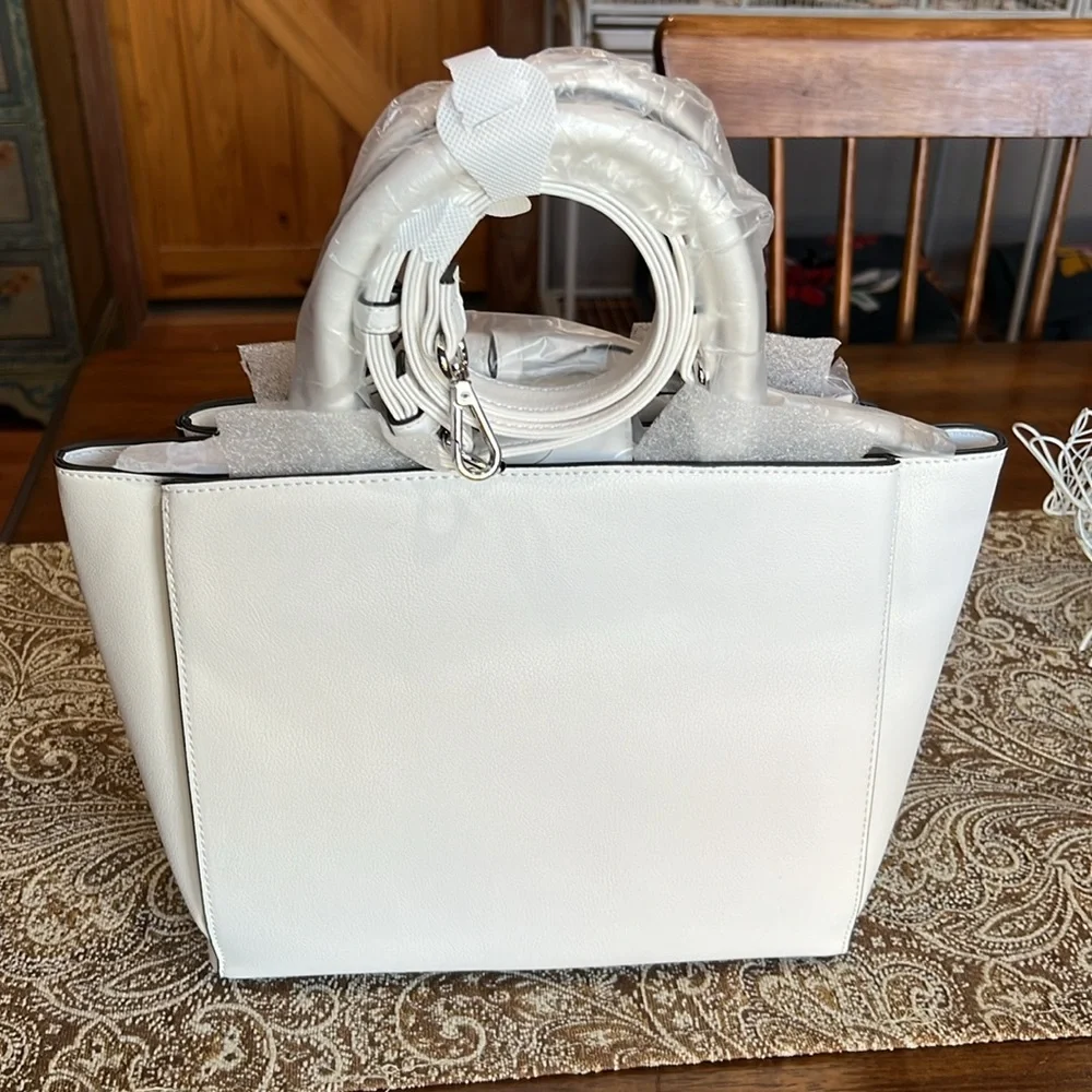 Nine West White Tote Bag - Picture 3 of 8